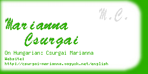 marianna csurgai business card